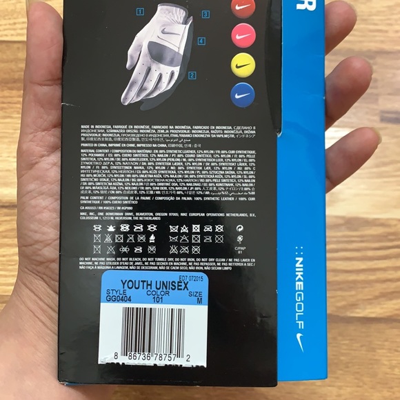 Nike tech remix golf junior left glove 18cm size M - Picture 5 of 11